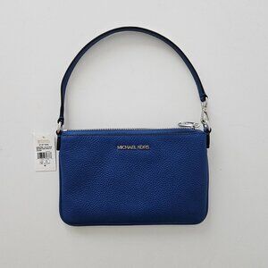 MICHAEL KORS Pebbled Leather Convertible Wristlet